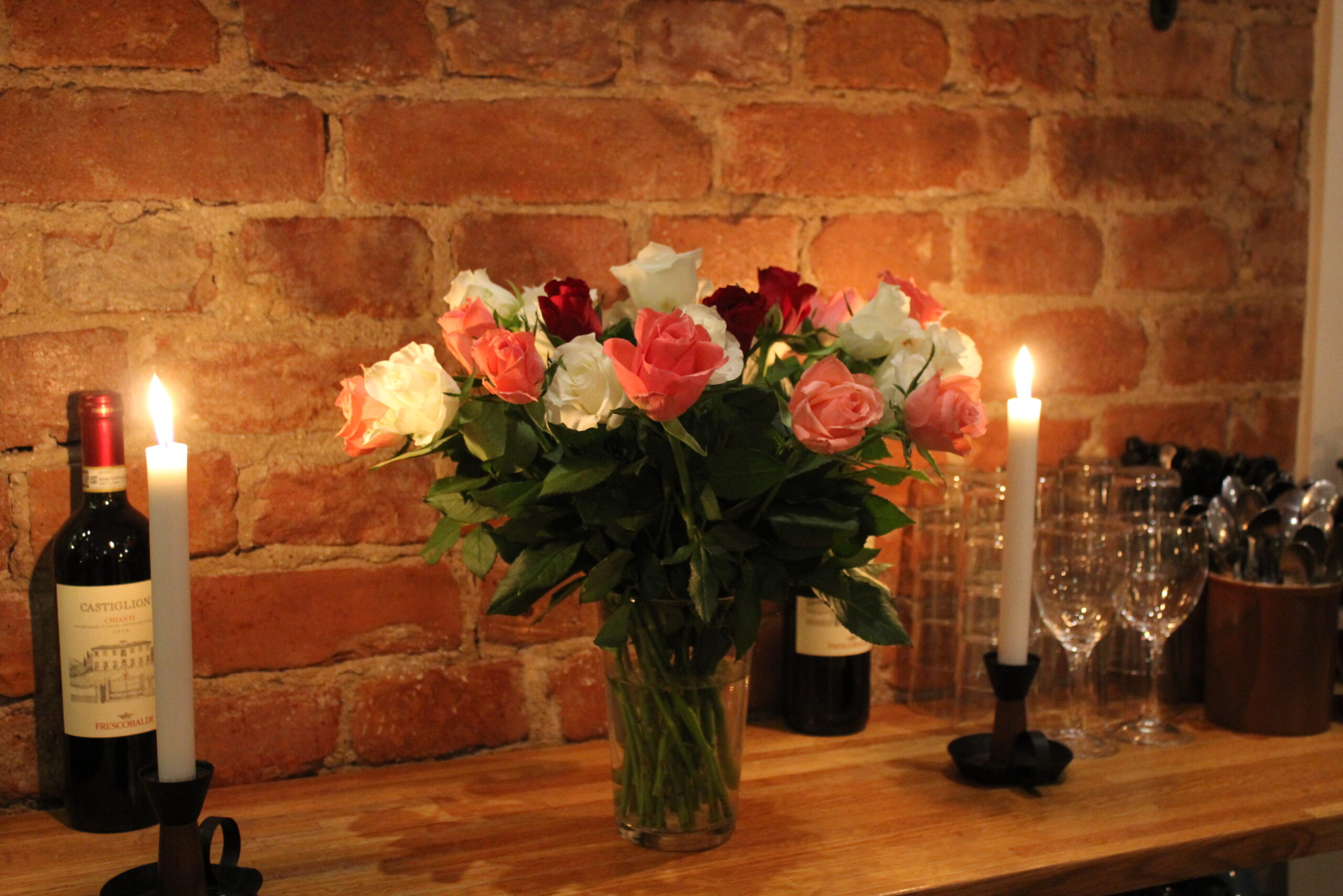 Flowers with candels